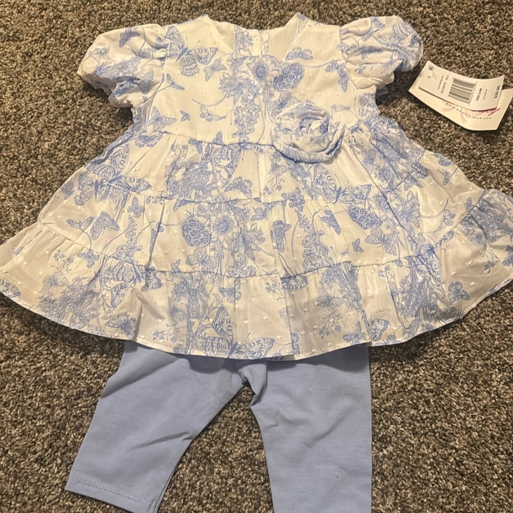 NWT baby girl dress with capris